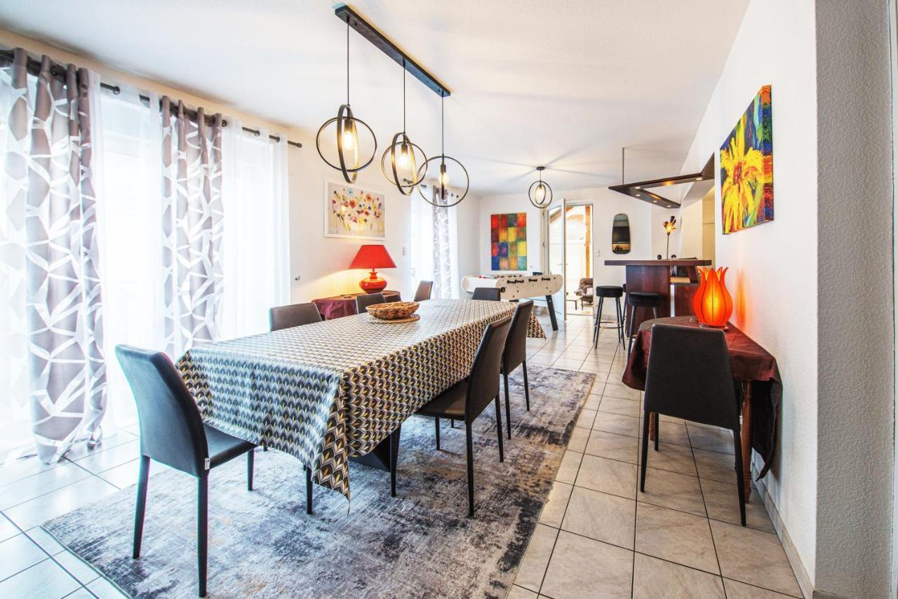 La Coquette ! Maison Au Coeur De La Bresse Avec Veranda Barbecue Garage Baby-Foot Et Barre De Son Kültér fotó